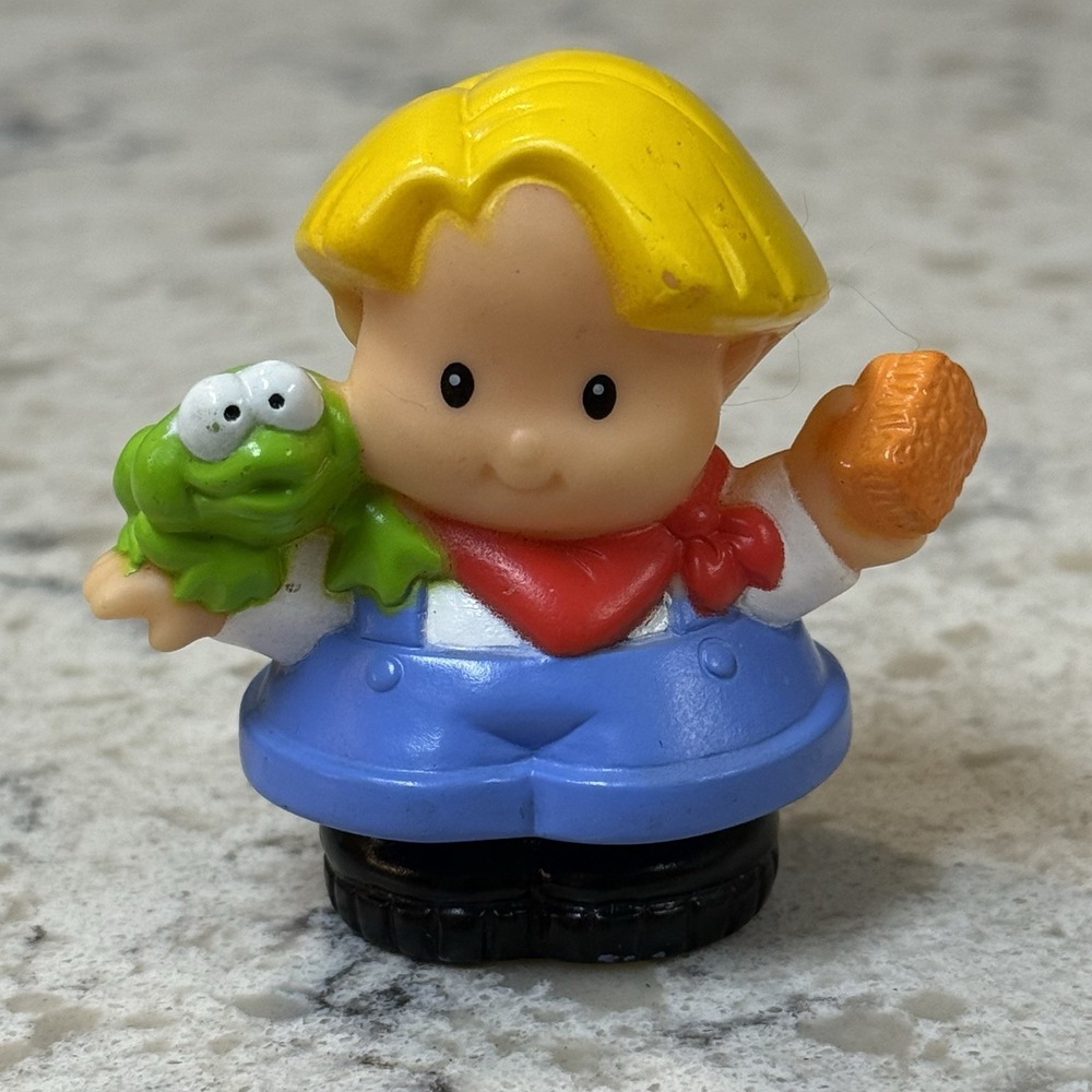 Fisher Price Little People Eddie Boy Freddie Frog Brush Blonde Hair 2005 2006